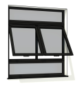 sh_Janela PVC 2 Folha Maxiar 1 Fixa Inf 1 Sup Ext